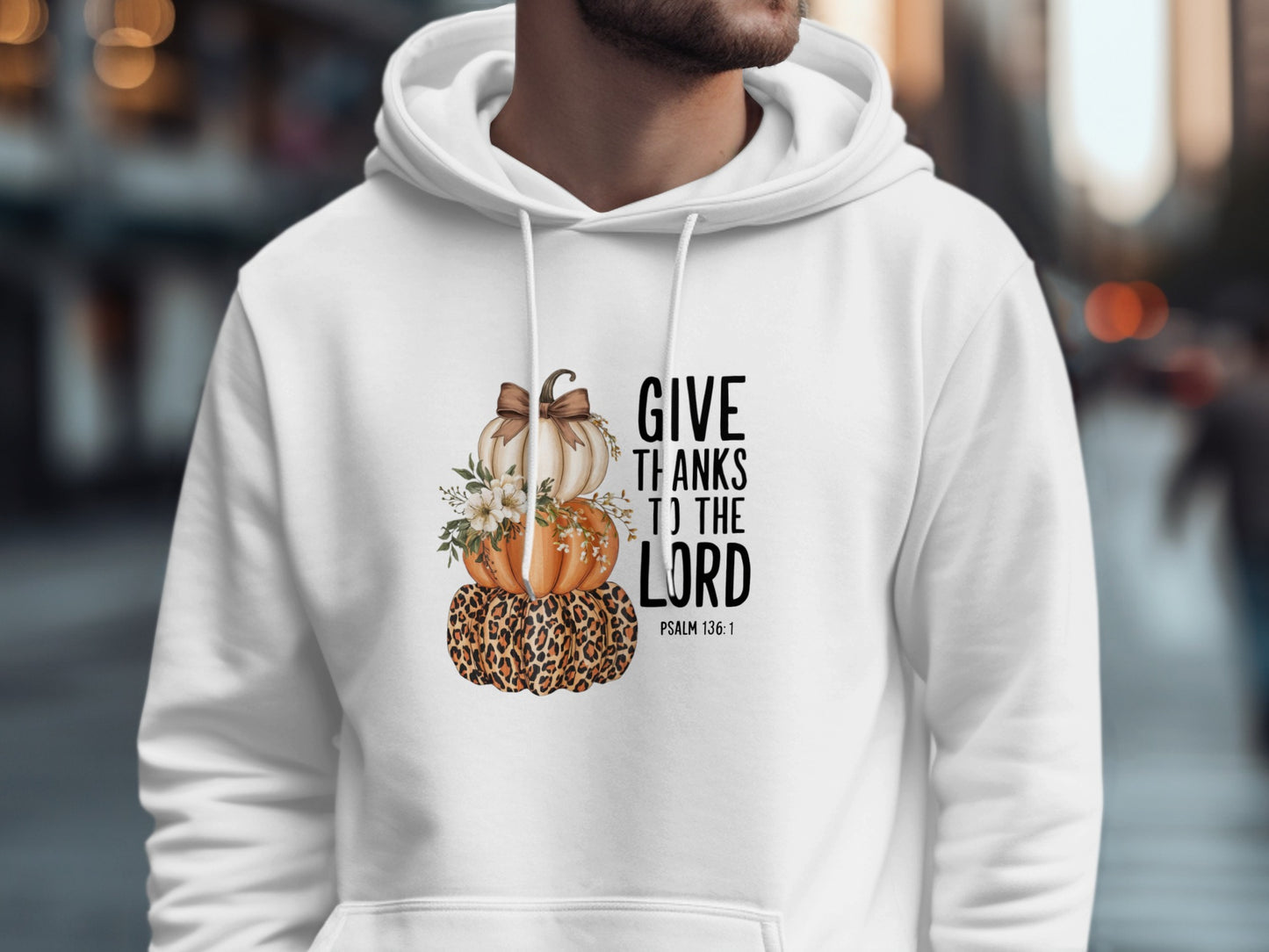Give Thanks to the Lord Psalm 136:1 Hoodie