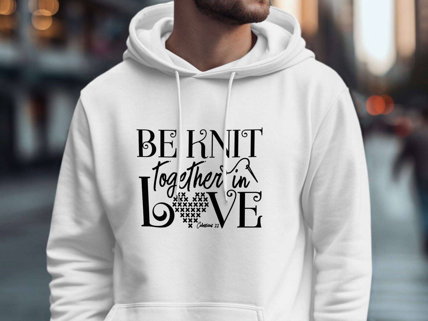 Be Knit Together in Love Hoodie with Heart Design