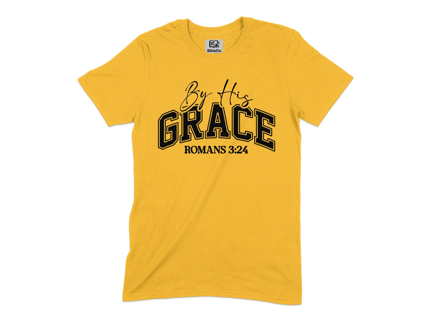 By His Grace Romans 3:24 Christian T-shirt product type