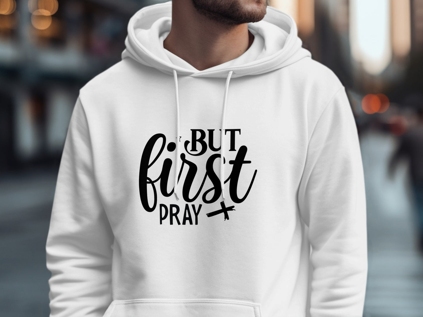But First Pray Graphic Hoodie product type