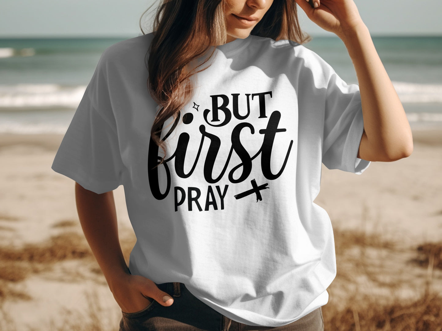 But First Pray Graphic Tee Inspirational product