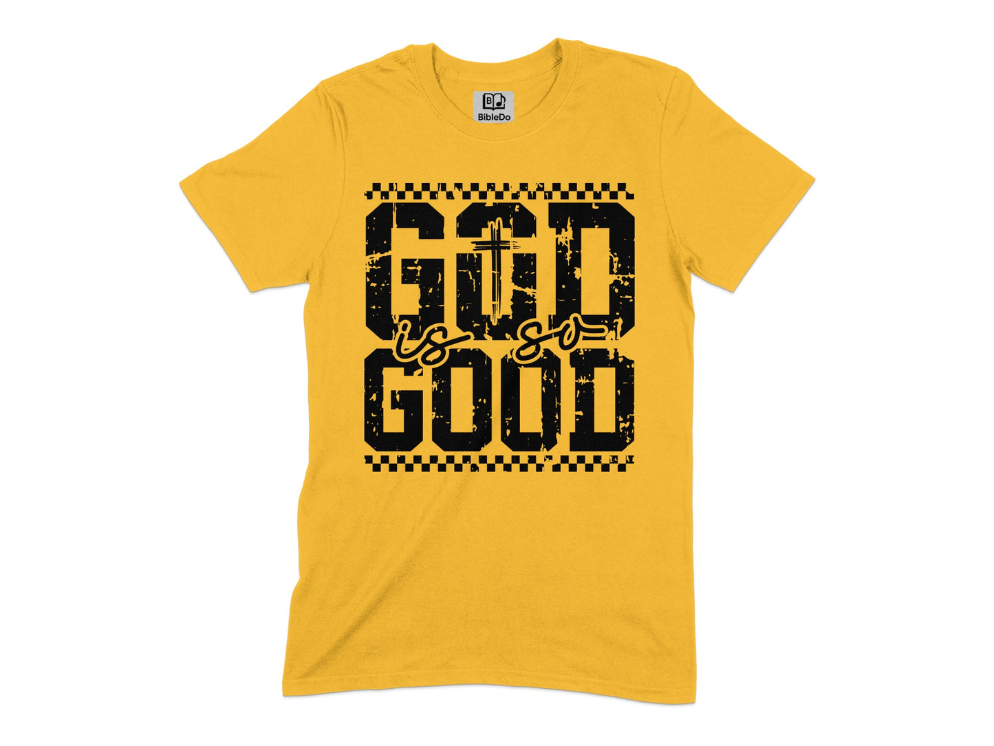 God Is So Good Checkered Print T Shirt product