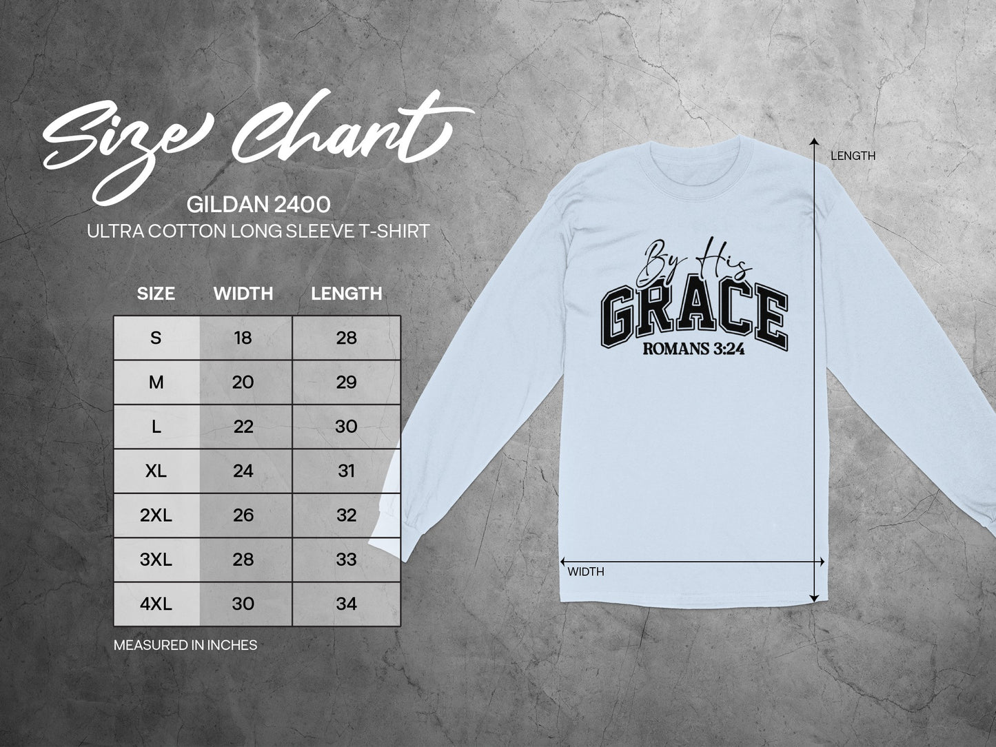 By His Grace Romans 324 Long Sleeve T-Shirt product type