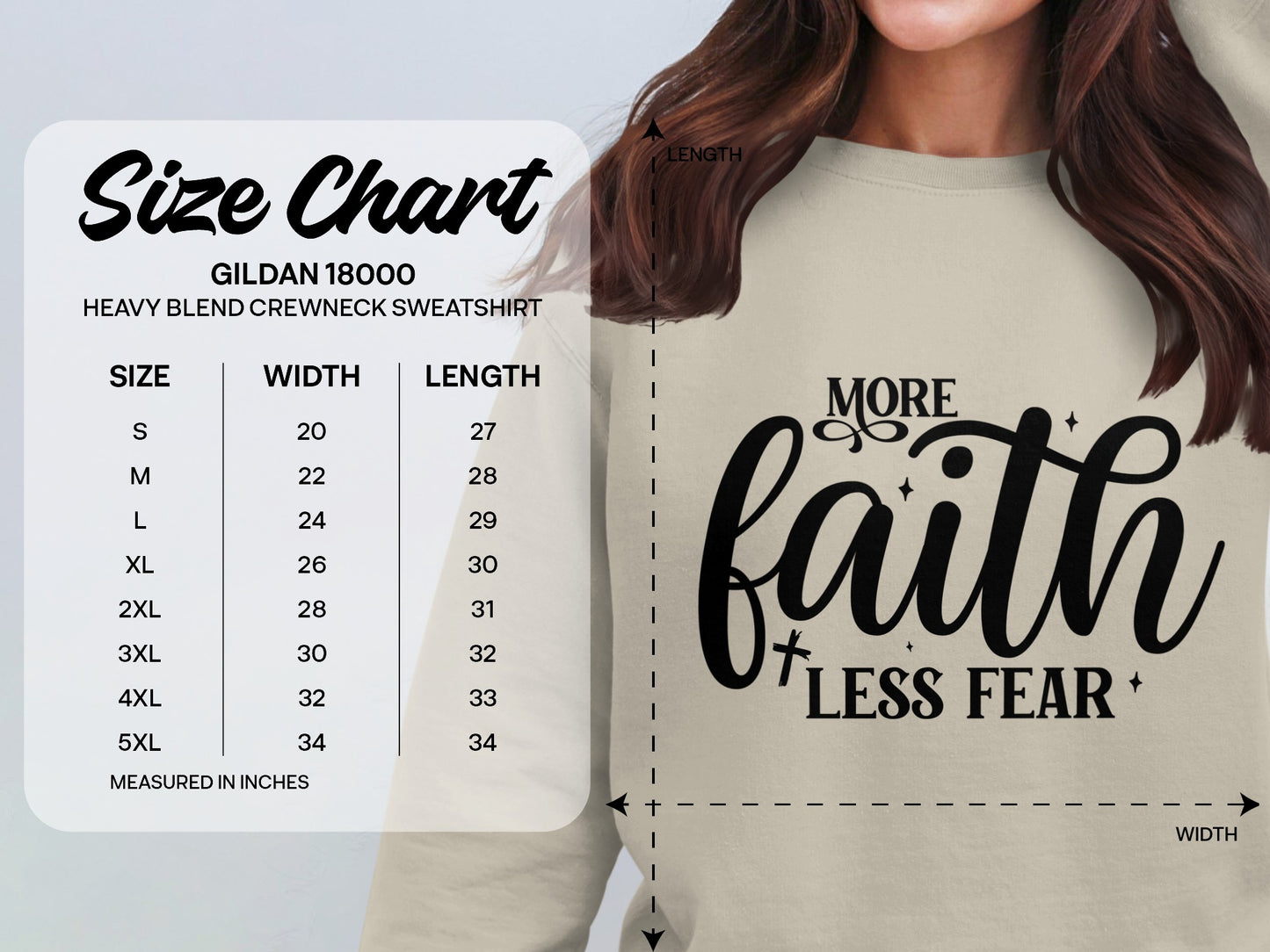 More Faith Less Fear Graphic Sweatshirt product type