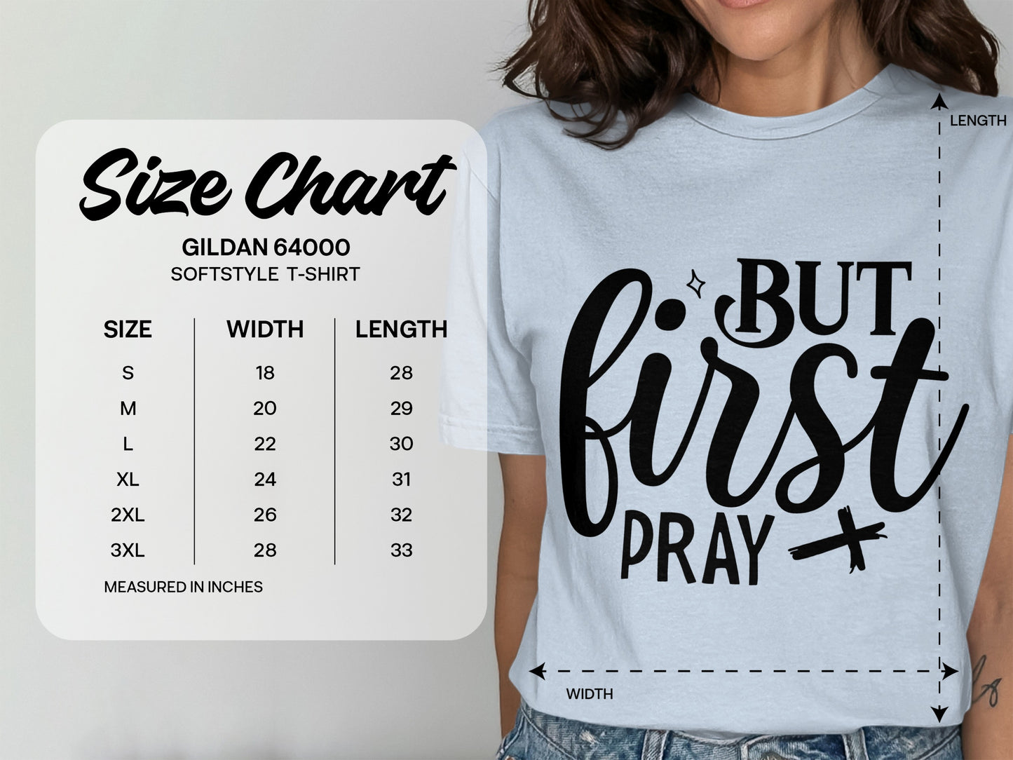 But First Pray Graphic T-Shirt Casual Tee Trendy product type