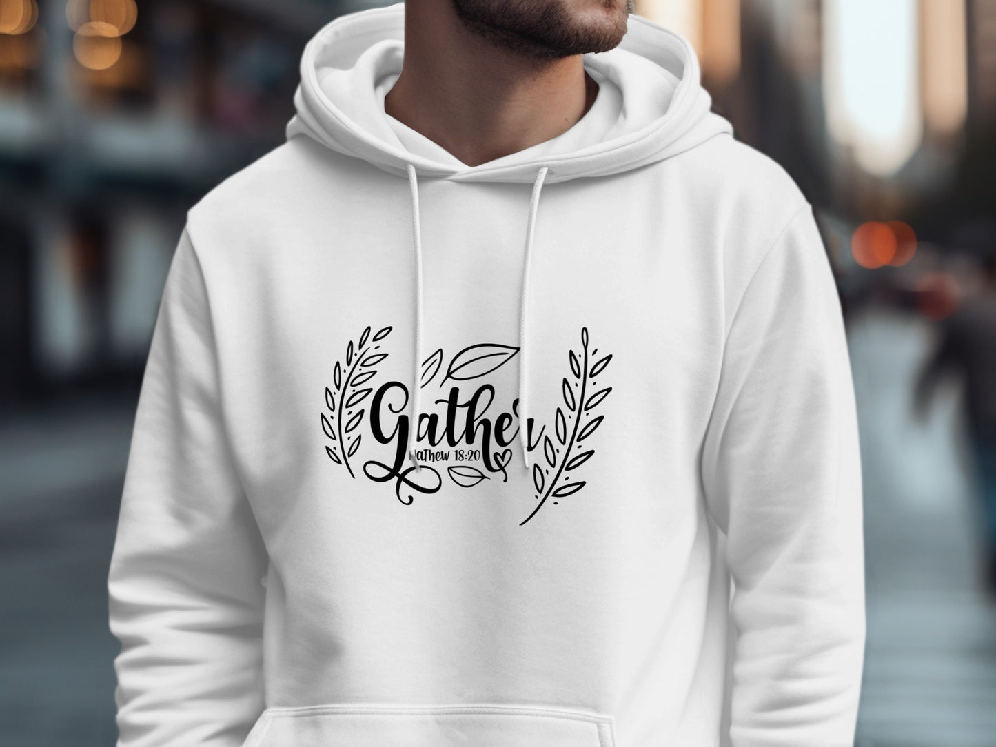 Gather Matthew 18:20 Christian Hoodie Product