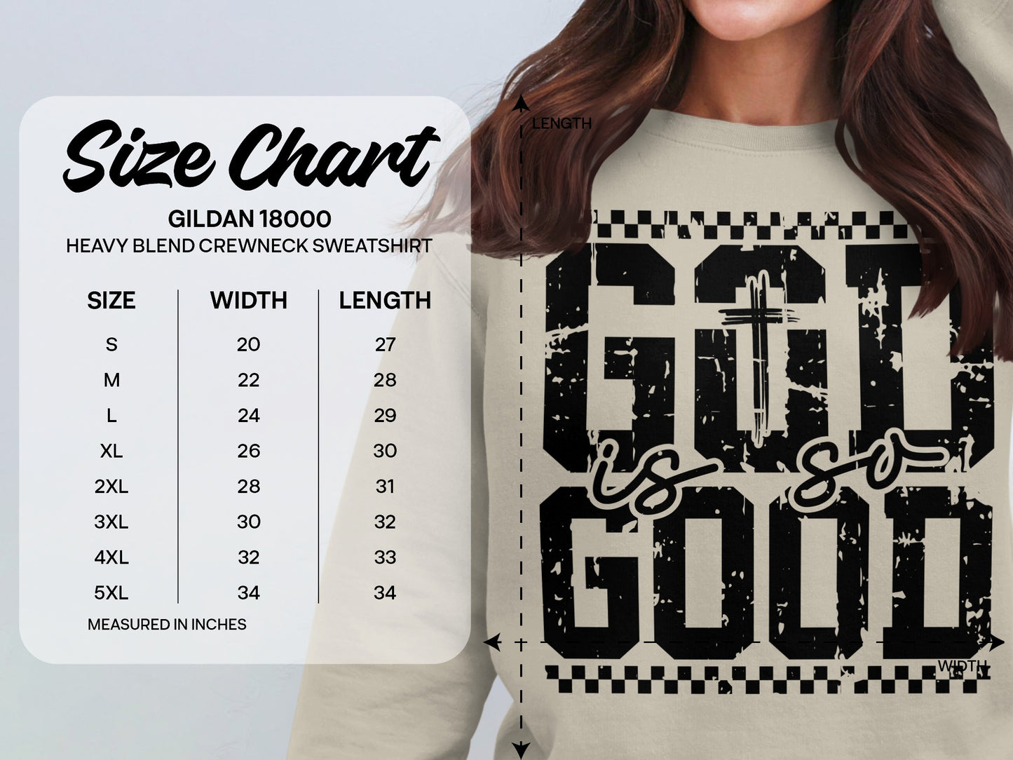 God Is Good Heavy Blend Crewneck Sweatshirt product