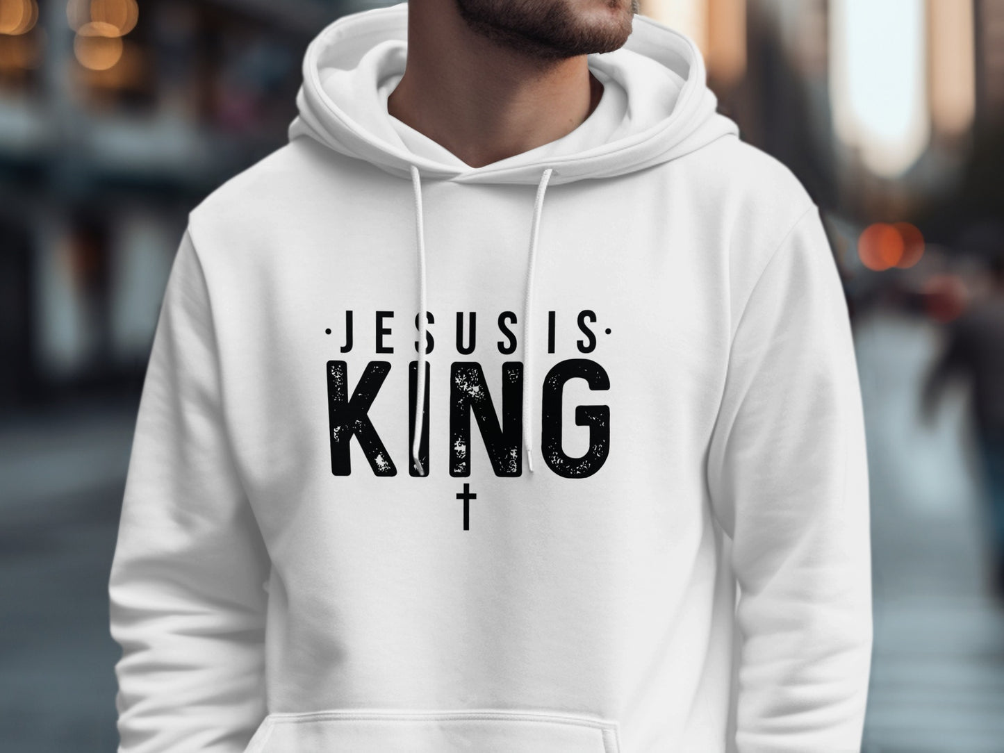 Jesus Is King Design on Comfortable Hoodie product