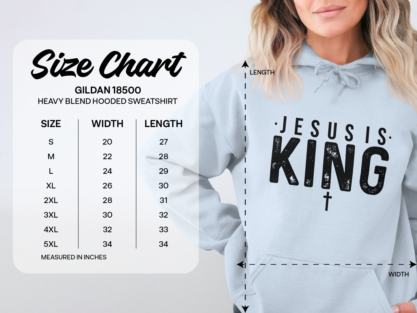 Jesus Is King Heavy Blend Hooded Sweatshirt product type