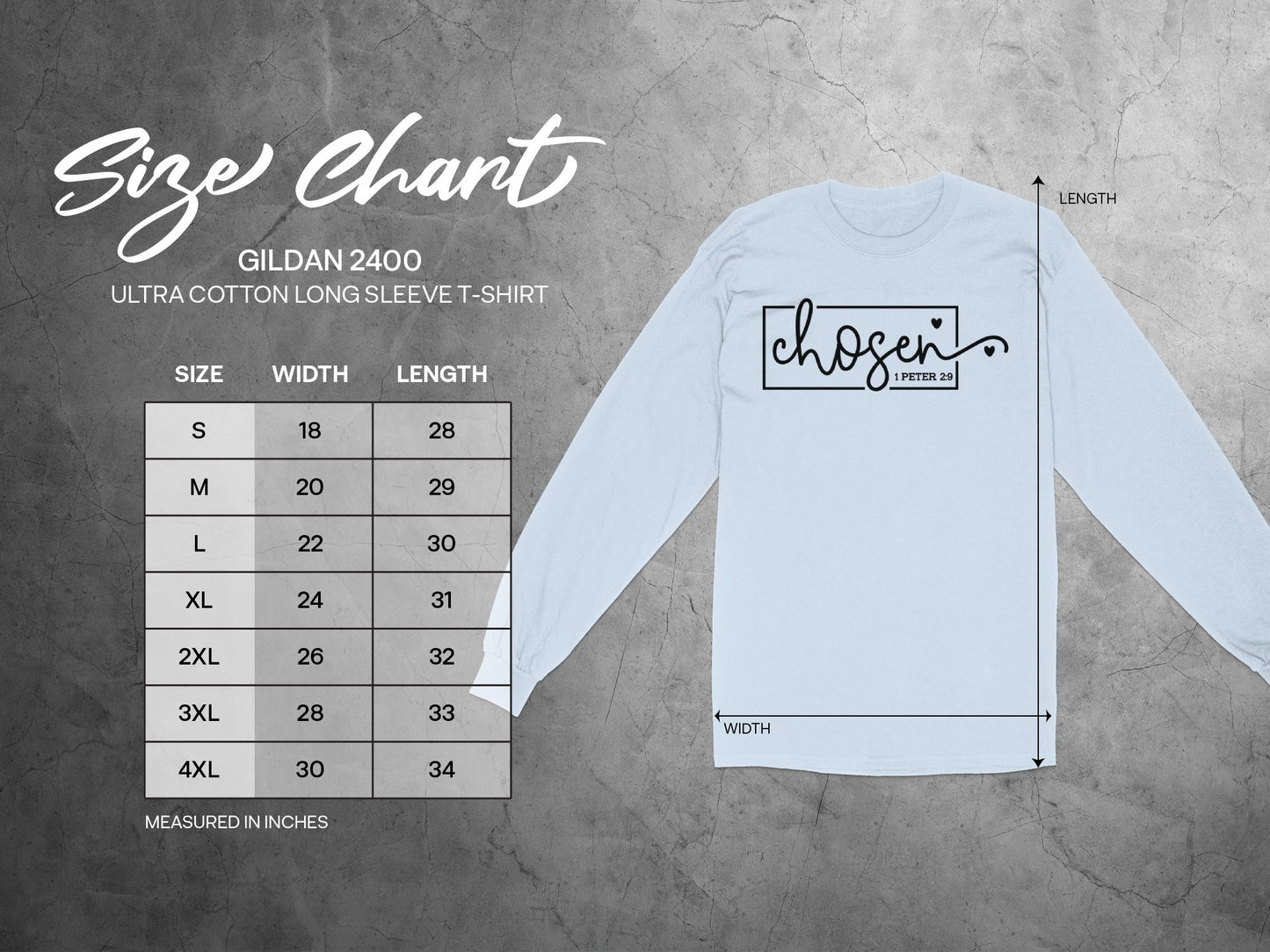 Chosen 1 Peter 2:9 Gildan 2400 Long Sleeve T-Shirt product