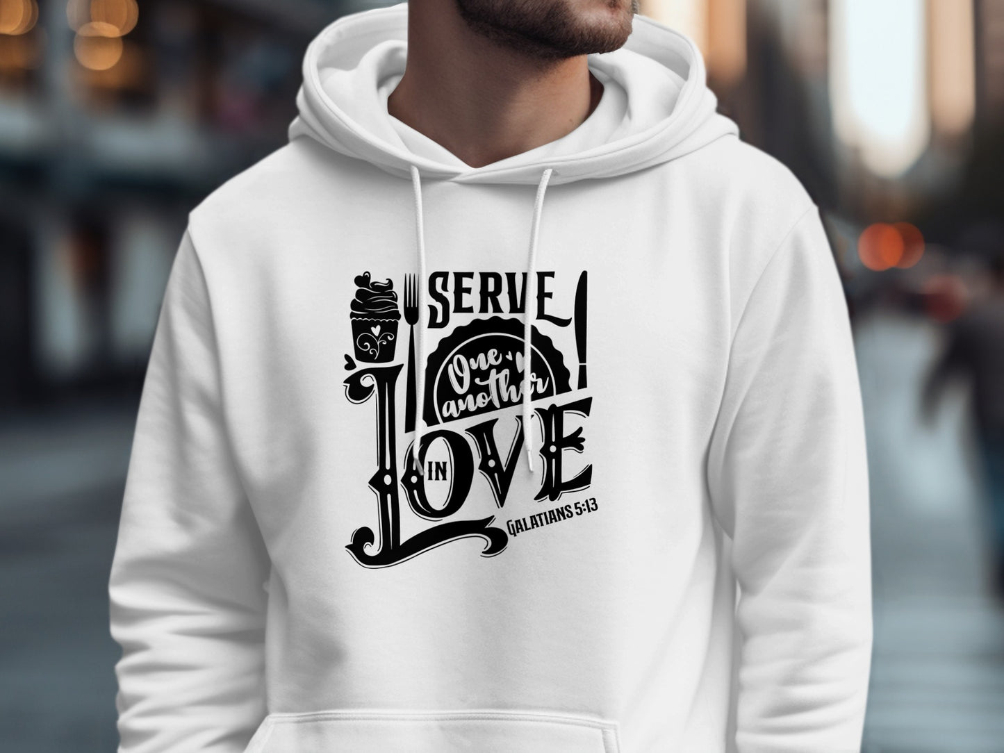 Serve One Another in Love Galatians 5:13 Hoodie