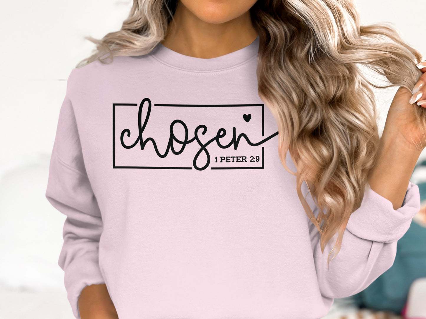 Chosen 1 Peter 2 9 Religious Inspirational Sweatshirt product type