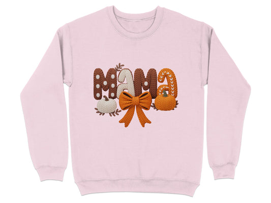 Adorable Fall Mama Sweatshirt with Pumpkin Design