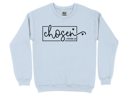 Chosen 1 Peter 2:9 Inspirational Graphic Sweatshirt product type