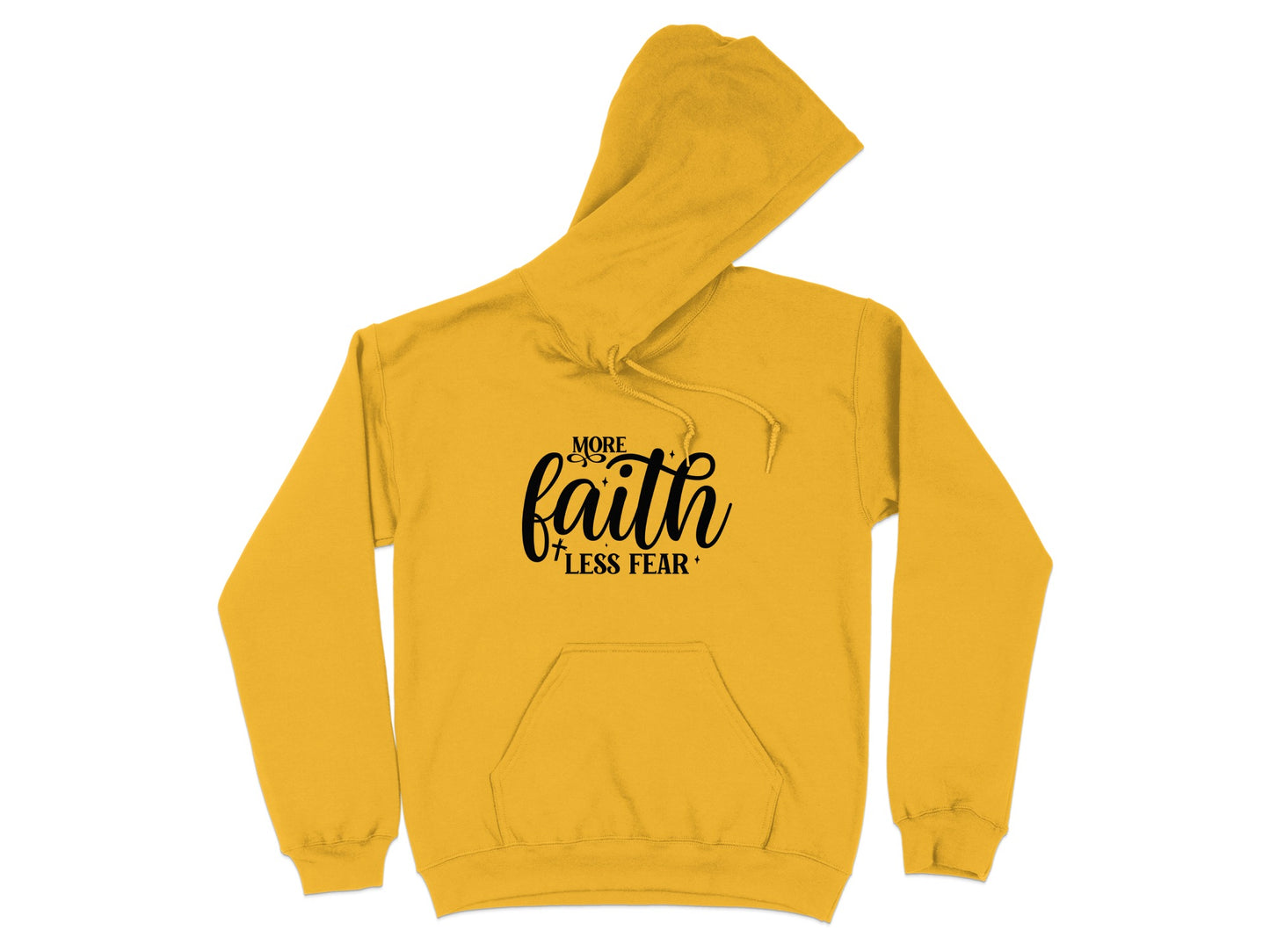 More Faith Less Fear Positive Message Hoodie product type