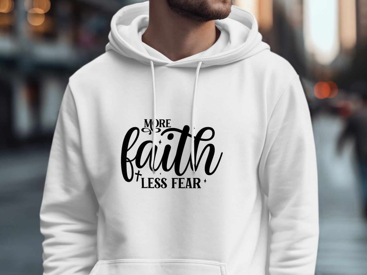 More Faith Less Fear Hooded Sweatshirt product type