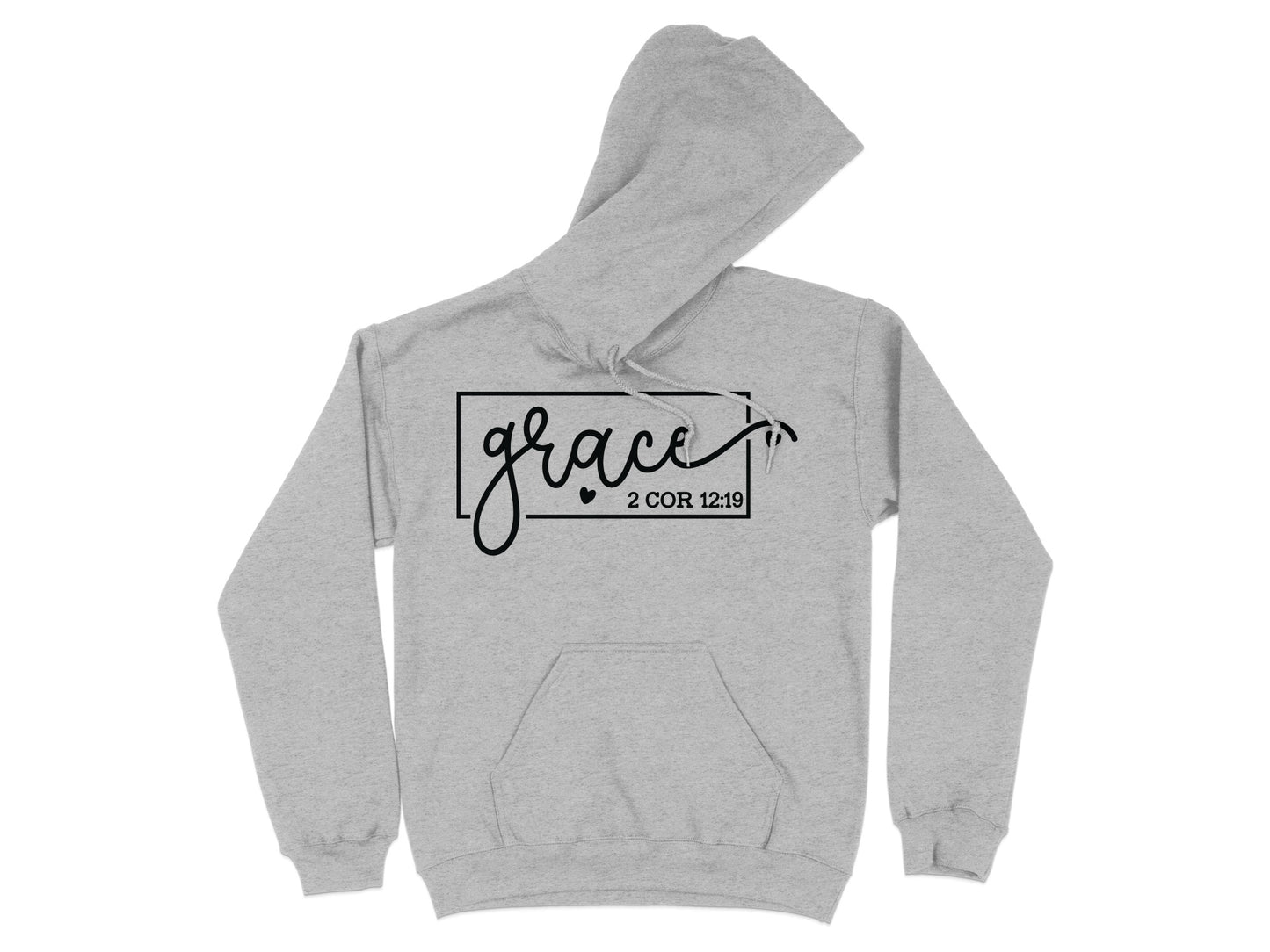 Grace 2 COR 12:9 Graphic Casual Hoodie product type