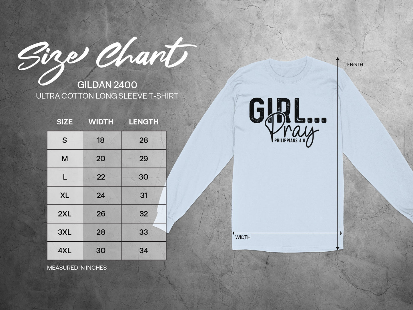 Girl Pray Philippians 4 6 Long Sleeve T-Shirt product type