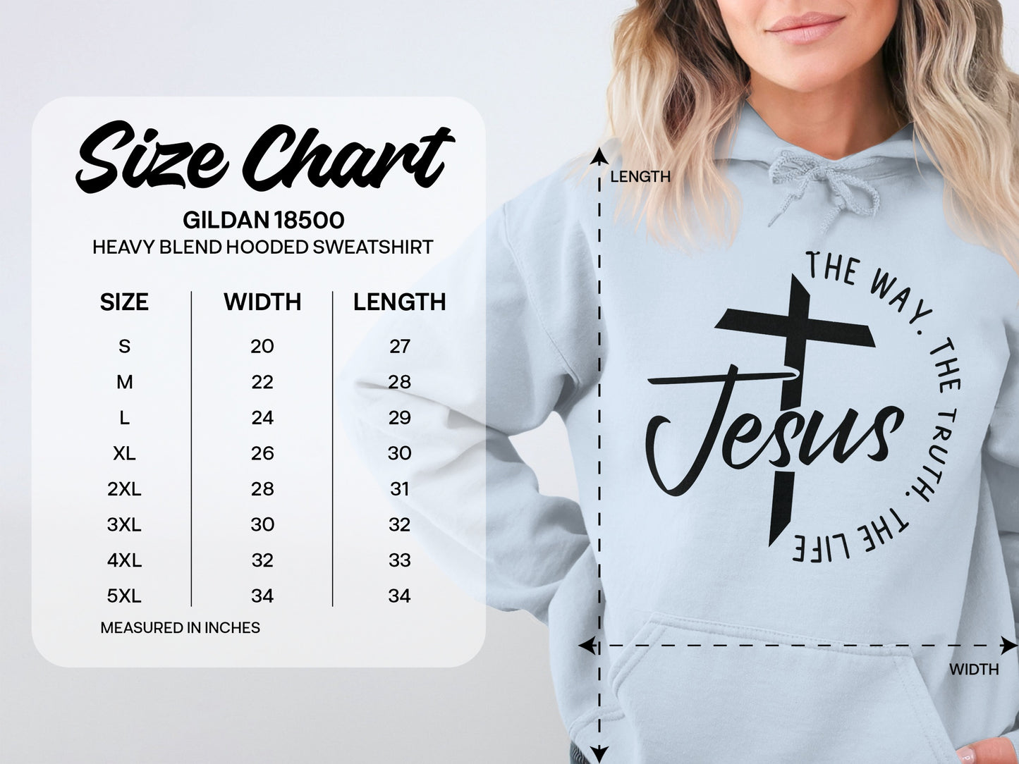 The Way The Truth The Life Jesus Hooded Sweatshirt product