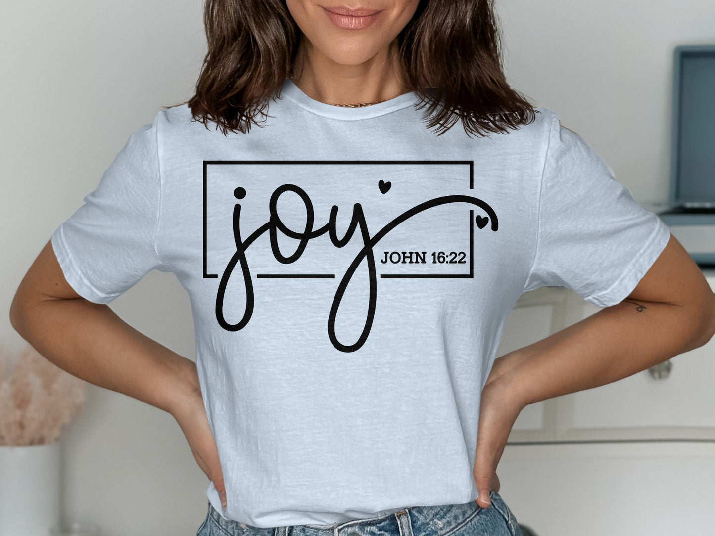 Joy John 16:22 Scripture Graphic Tee Shirt product type
