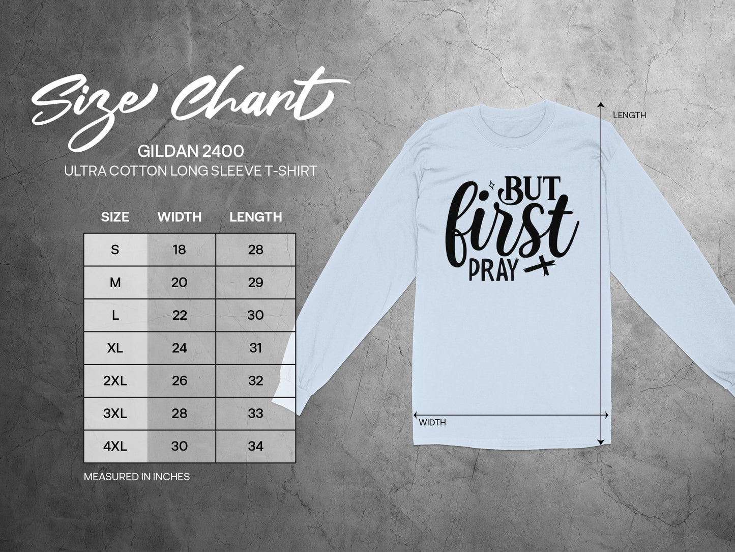 Inspirational But First Pray Long Sleeve Shirt product