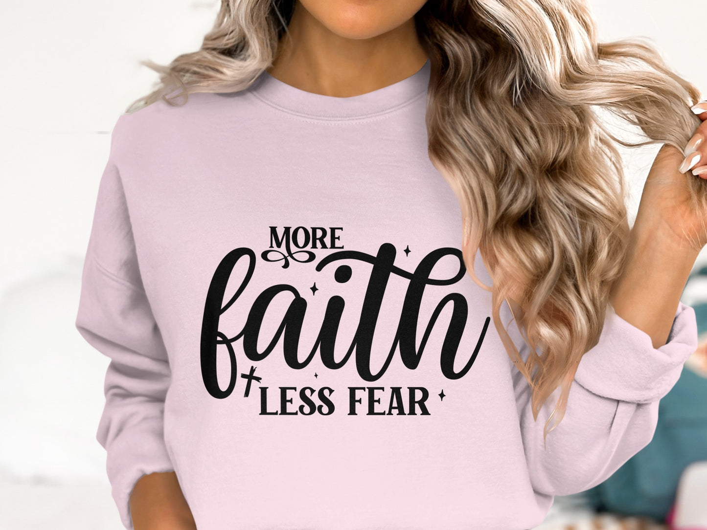 More Faith Less Fear Sweatshirt product type