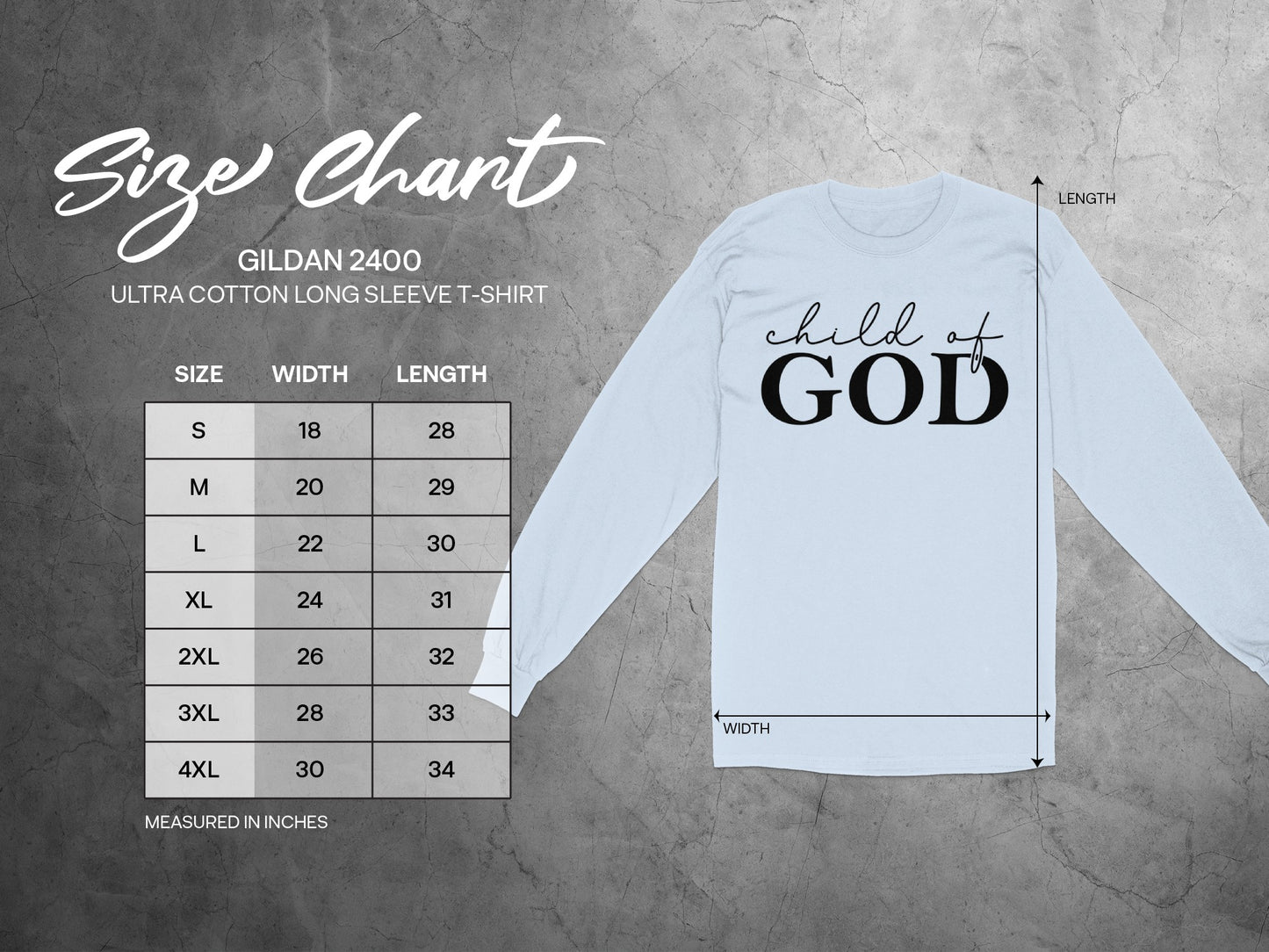 Child of GOD Gildan 2400 Ultra Cotton Long Sleeve T-Shirt product