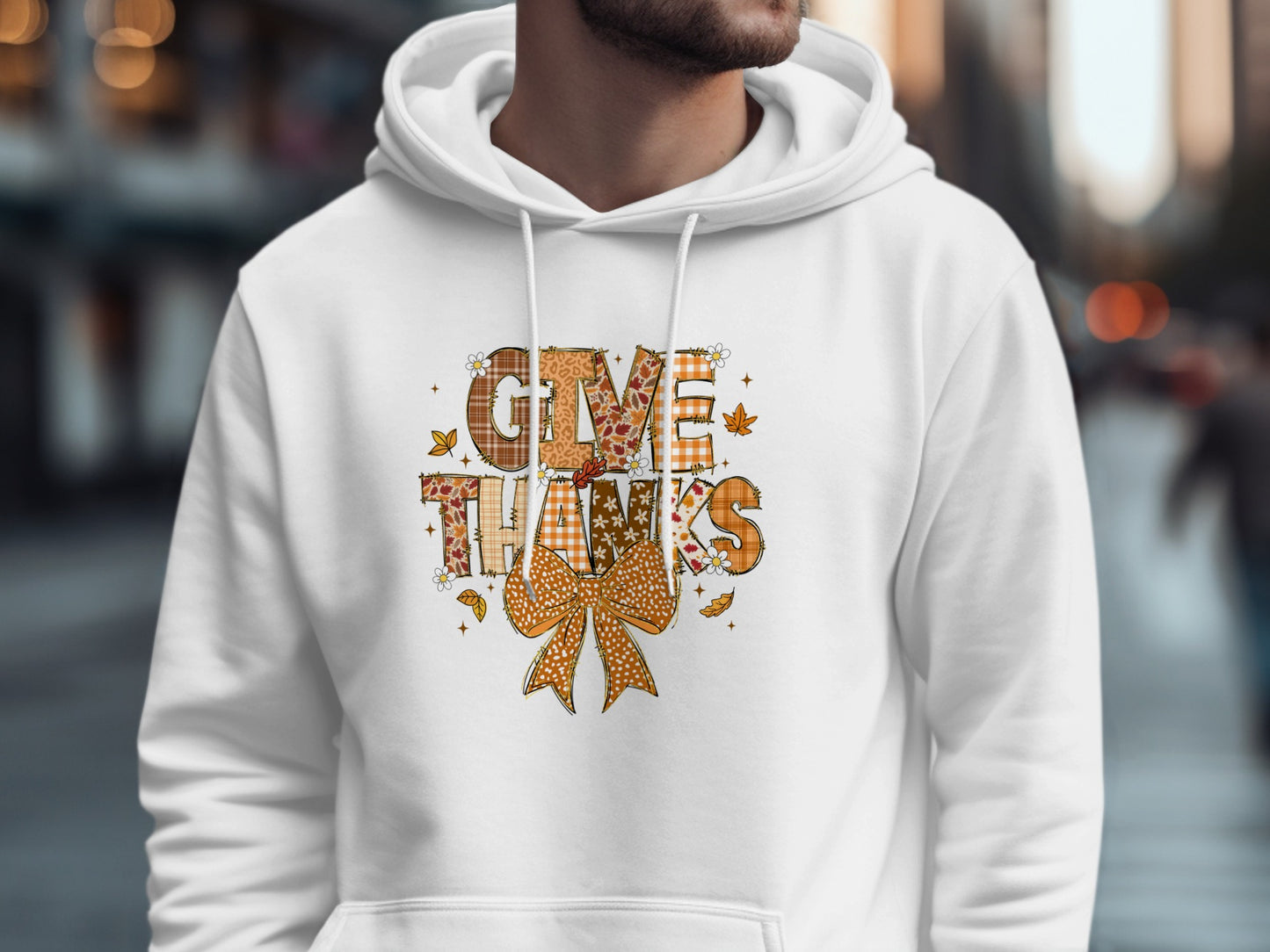 Give Thanks Autumn Themed Hoodie