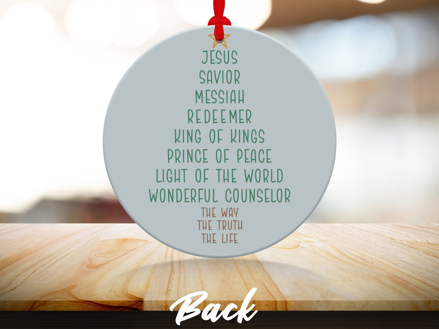 Inspirational Names of Jesus Ornament