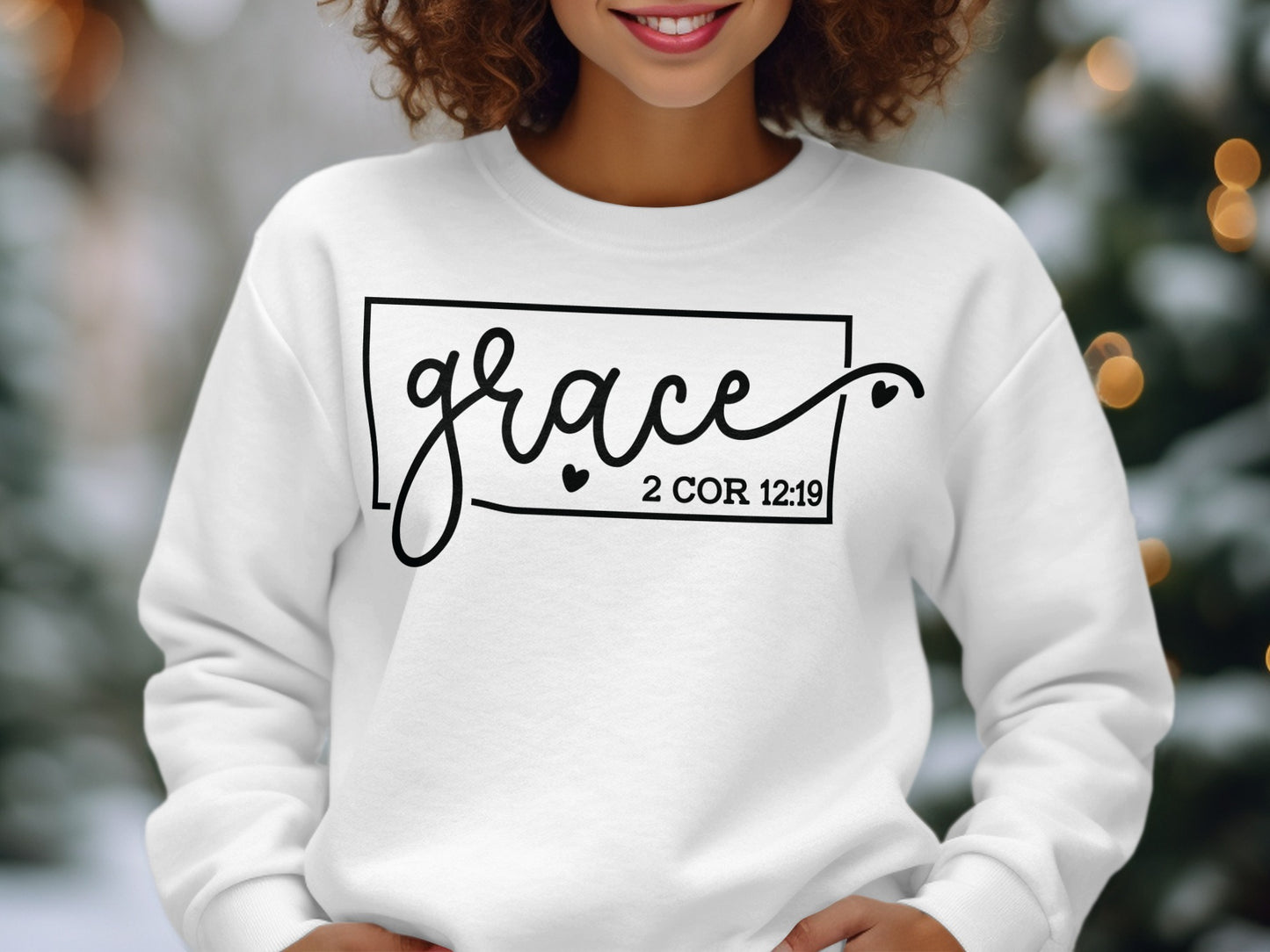 Inspirational Grace 2 COR 12:19 Graphic Sweatshirt product type
