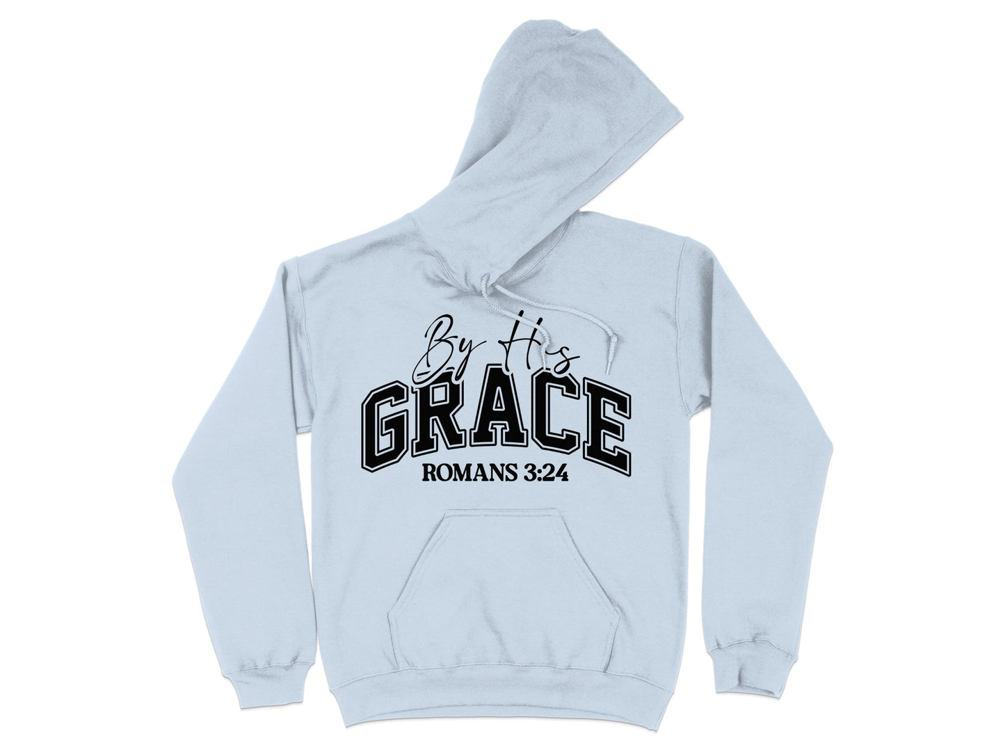 By His Grace Romans 3:24 Graphic Hoodie product type