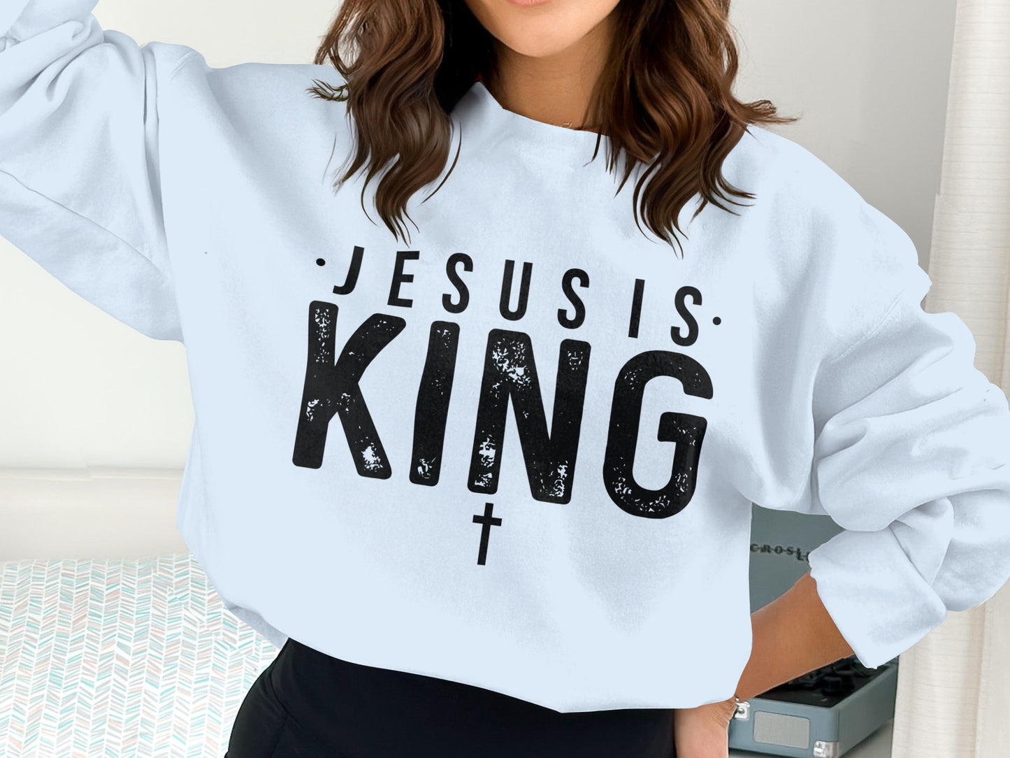 Jesus Is King Graphic Print Sweatshirt product