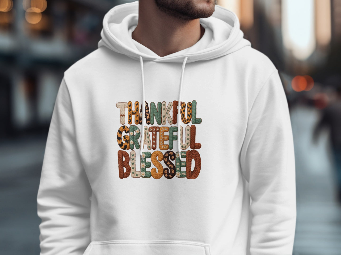 Thankful Grateful Blessed Hoodie Casual Wear Clothing
