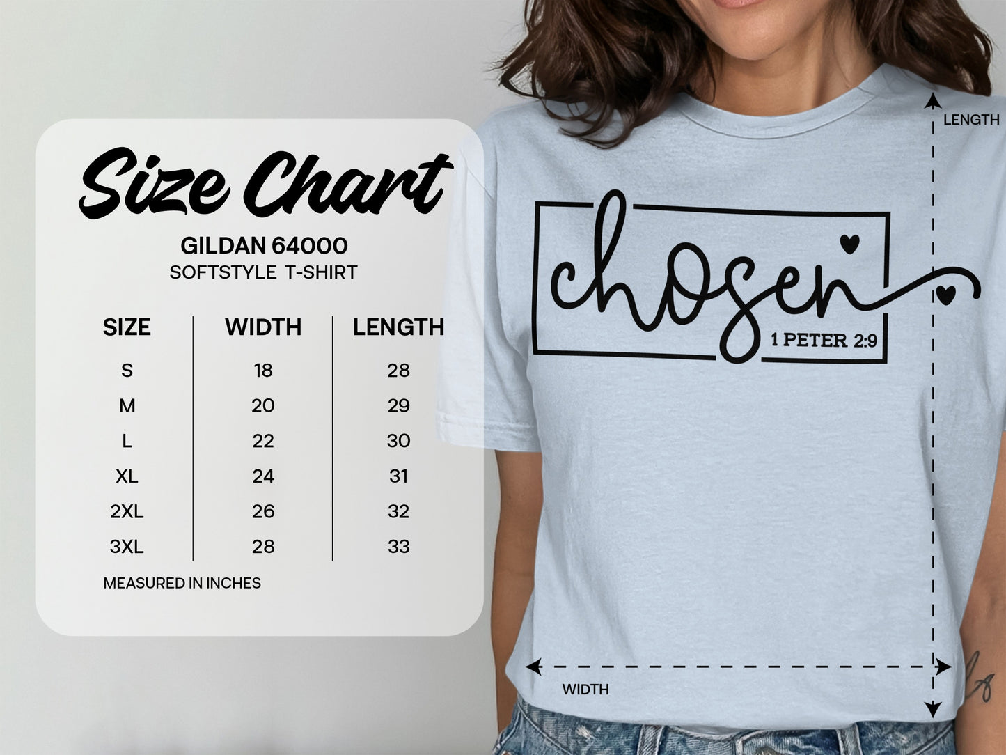 Chosen 1 Peter 2:9 Graphic Print Softstyle T-Shirt product