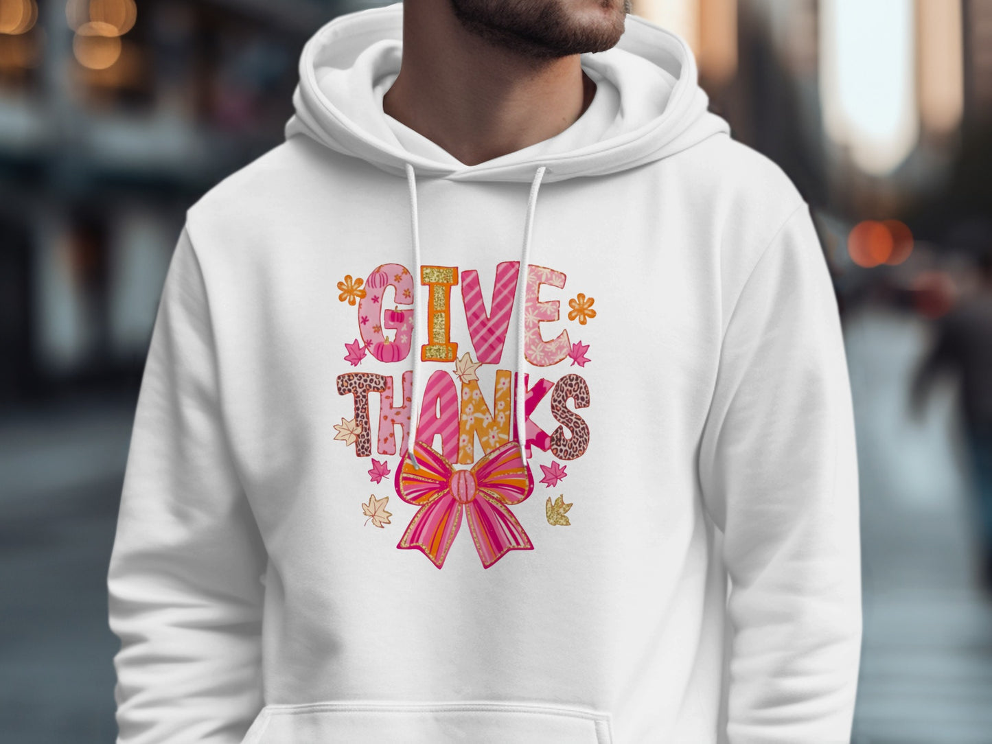 Give Thanks Graphic Hoodie for Seasonal Style