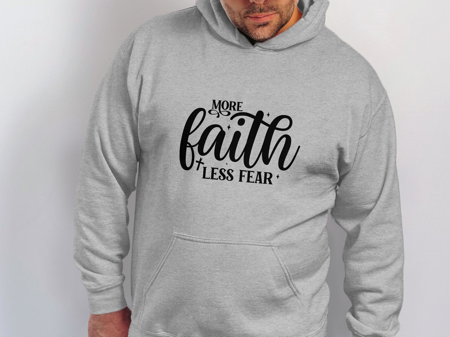More Faith Less Fear Comfortable Hoodie product
