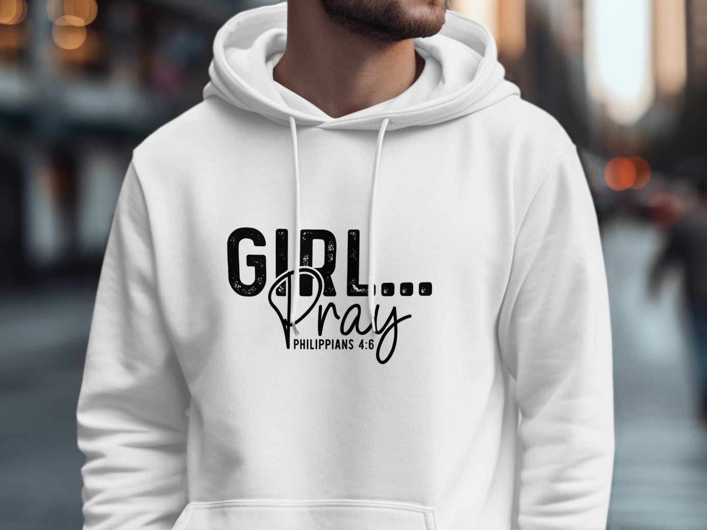 Girl Pray Philippians 4:6 Inspirational Hoodie Product