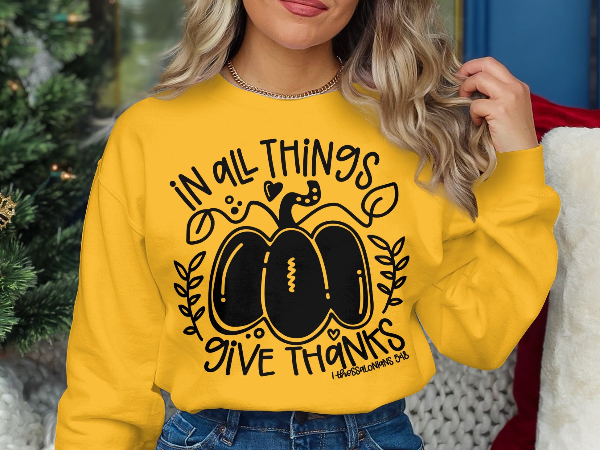 In All Things Give Thanks Pumpkin Shirt