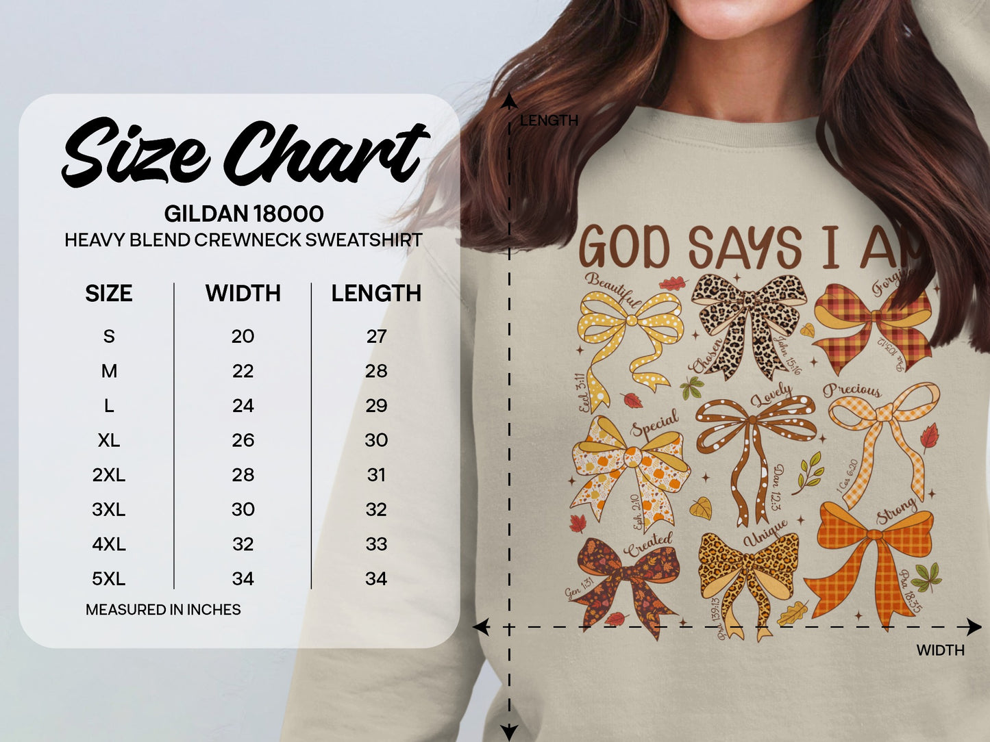 God Says I Am Bows Crewneck Sweatshirt