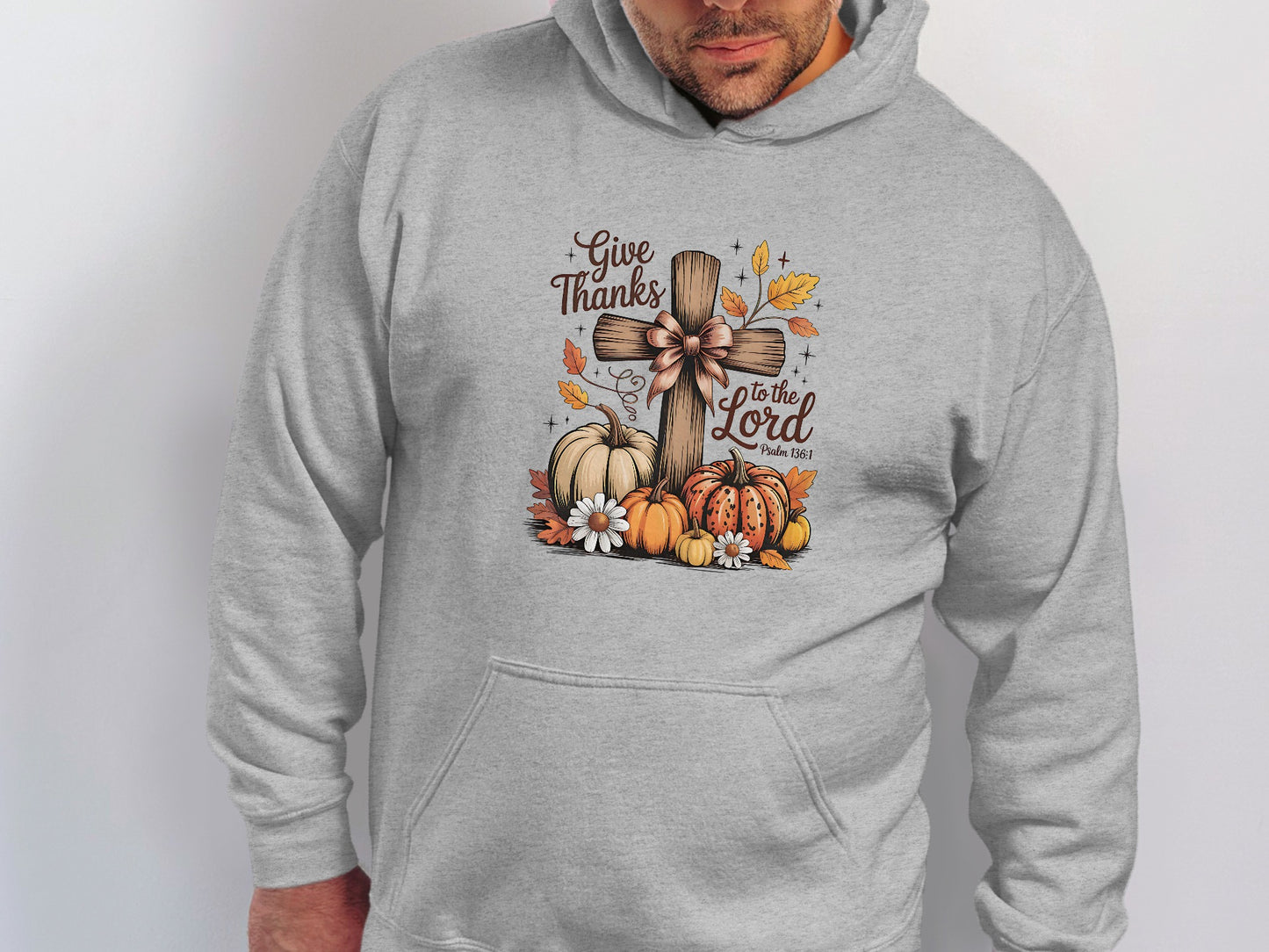 Give Thanks to the Lord Psalm 136 1 Hoodie