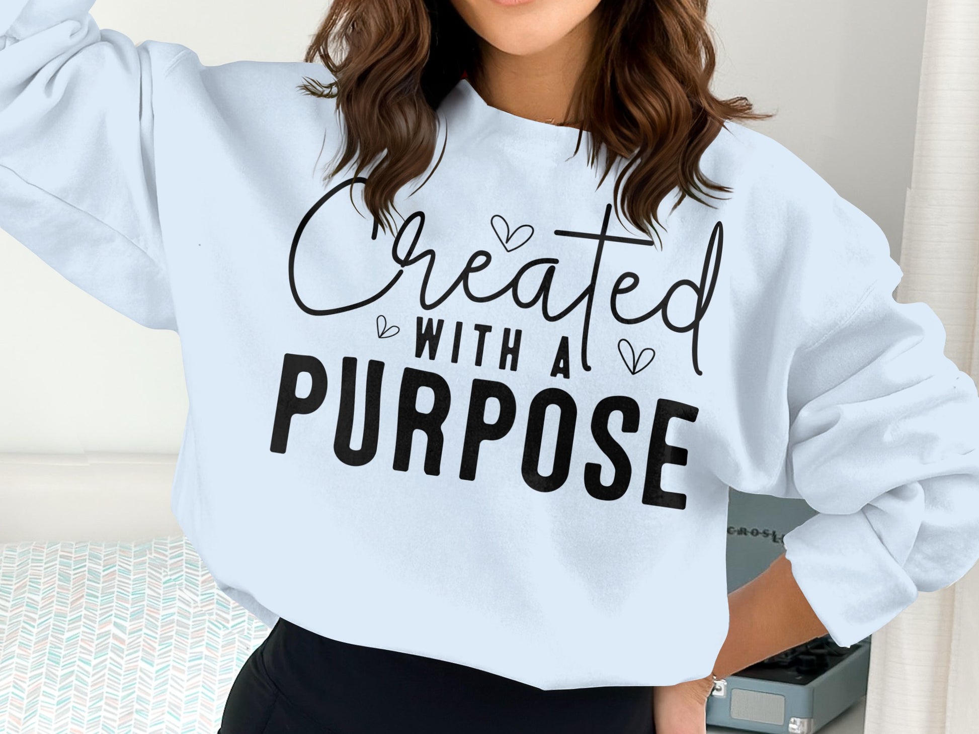 Created With A Purpose Graphic Sweatshirt product type