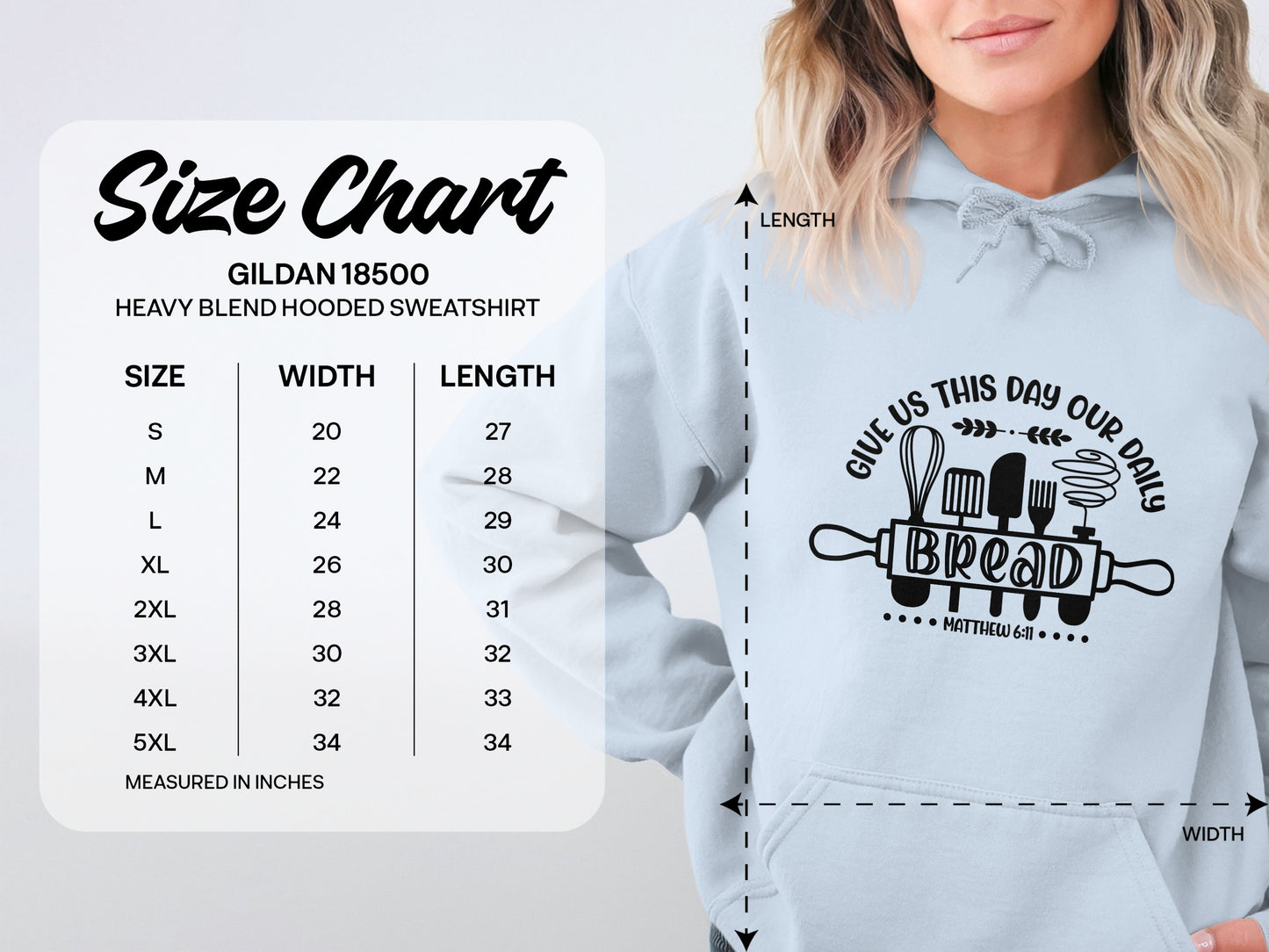 Give Us This Day Our Daily Bread Hooded Sweatshirt