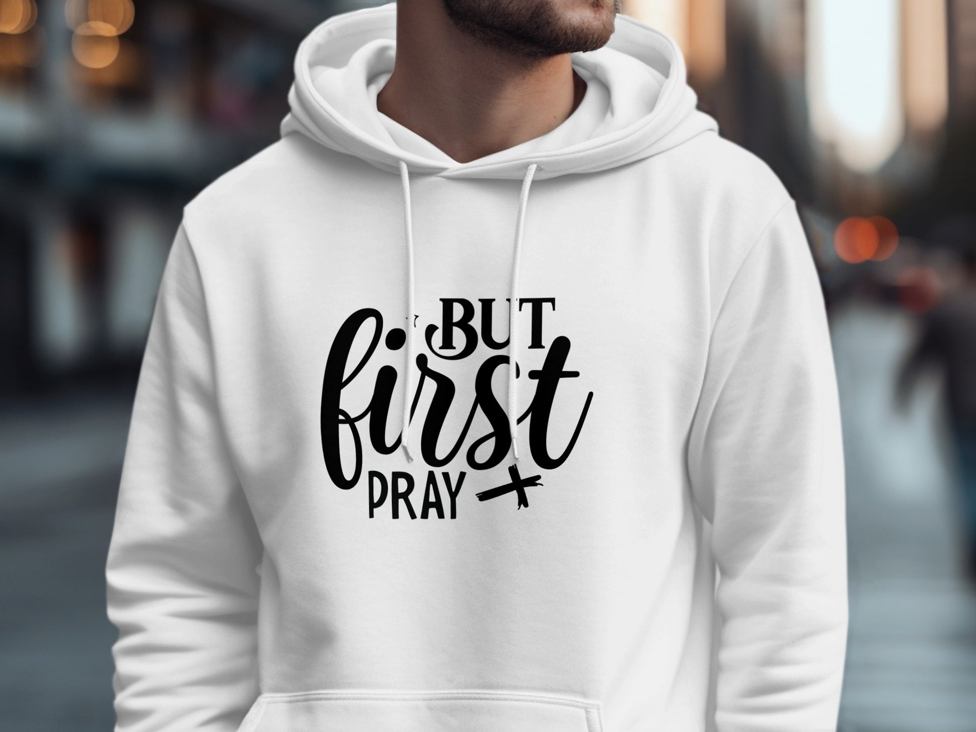 But First Pray Graphic Hoodie product type