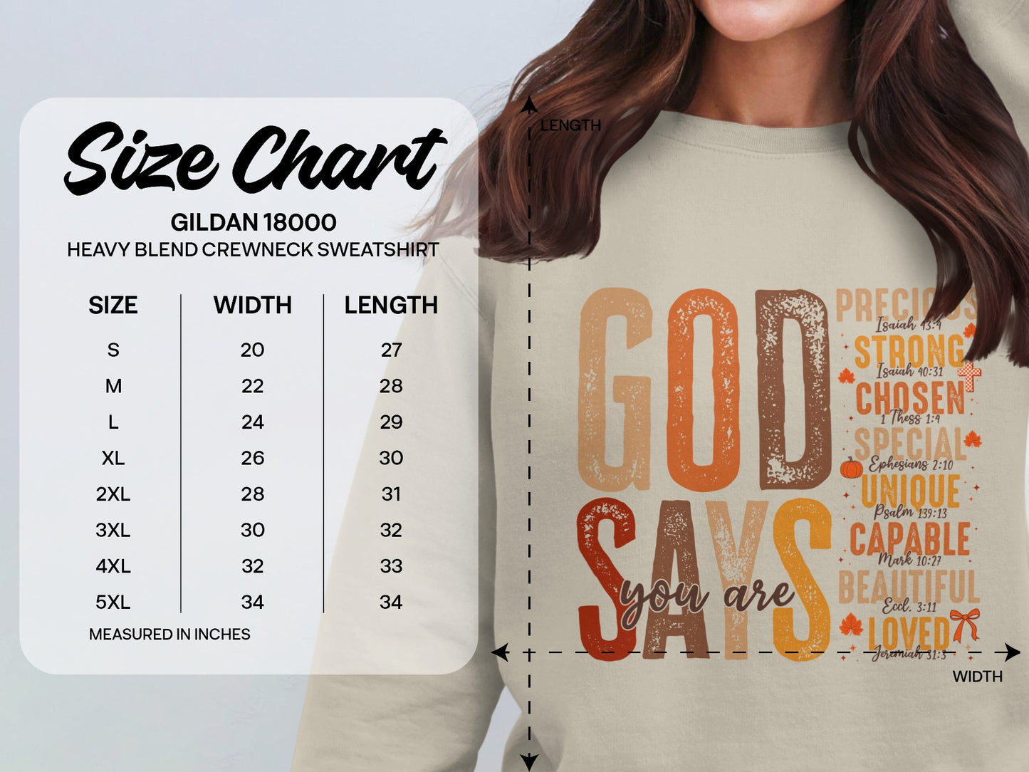God Says You Are Sweatshirt with Inspirational Words