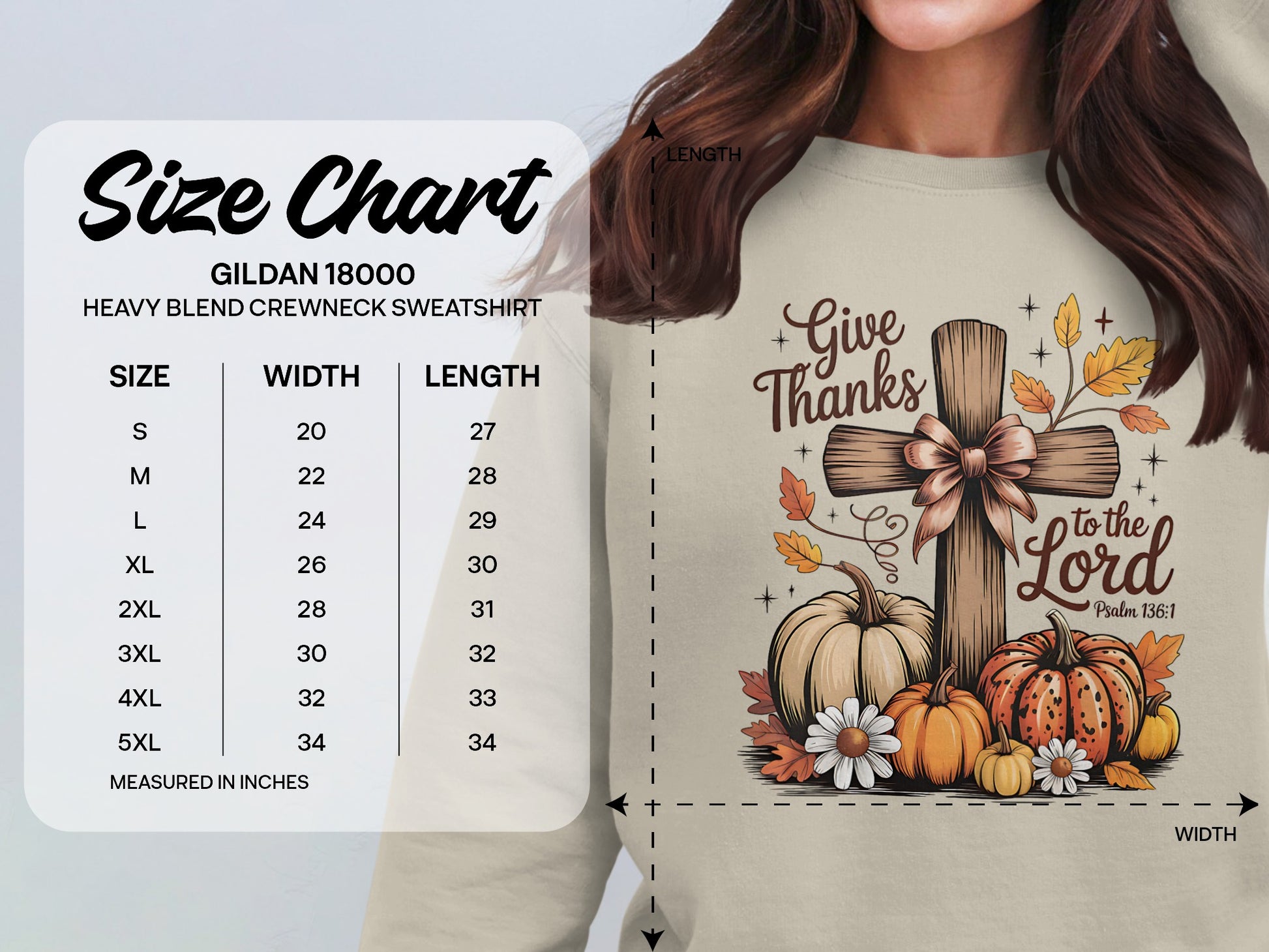 Give Thanks to the Lord Sweatshirt Psalm 136 1 Design