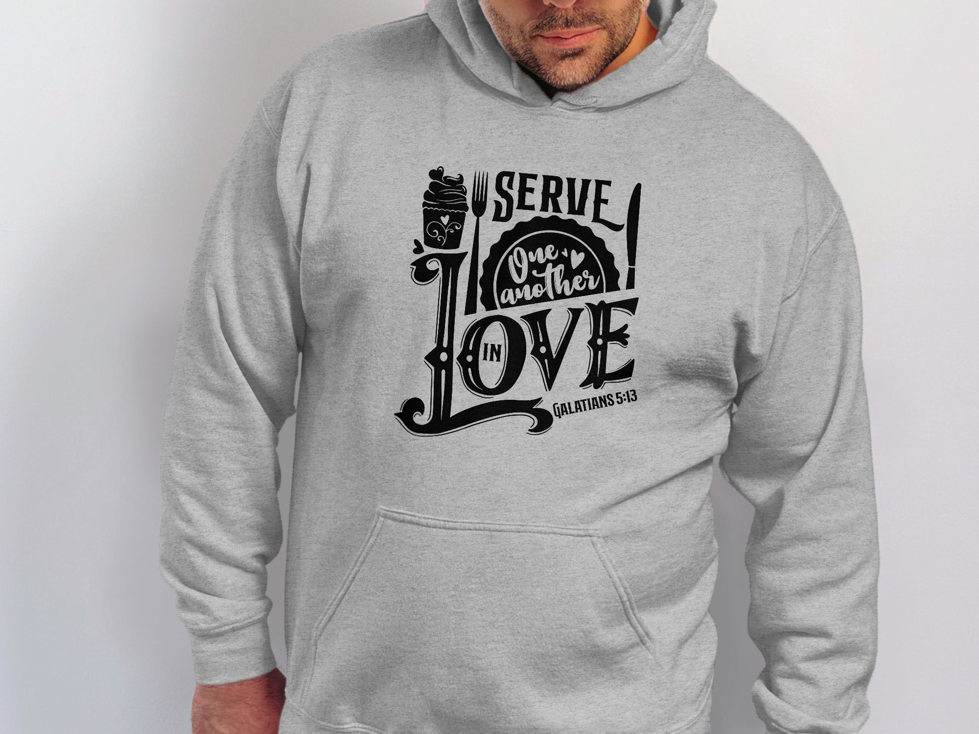 Serve One Another in Love Hoodie Product Galatians 5 13