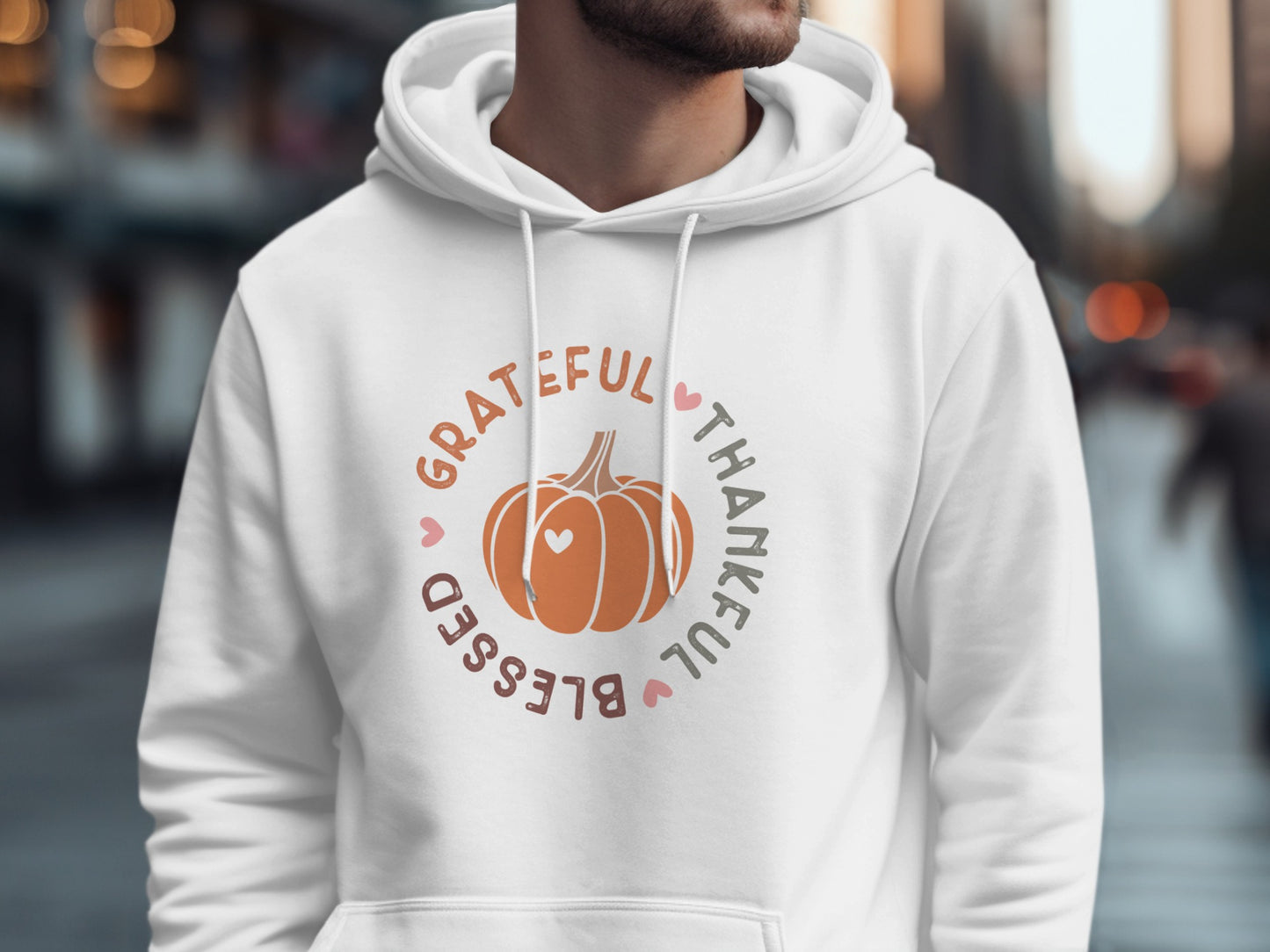 Grateful Thankful Blessed Pumpkin Hoodie