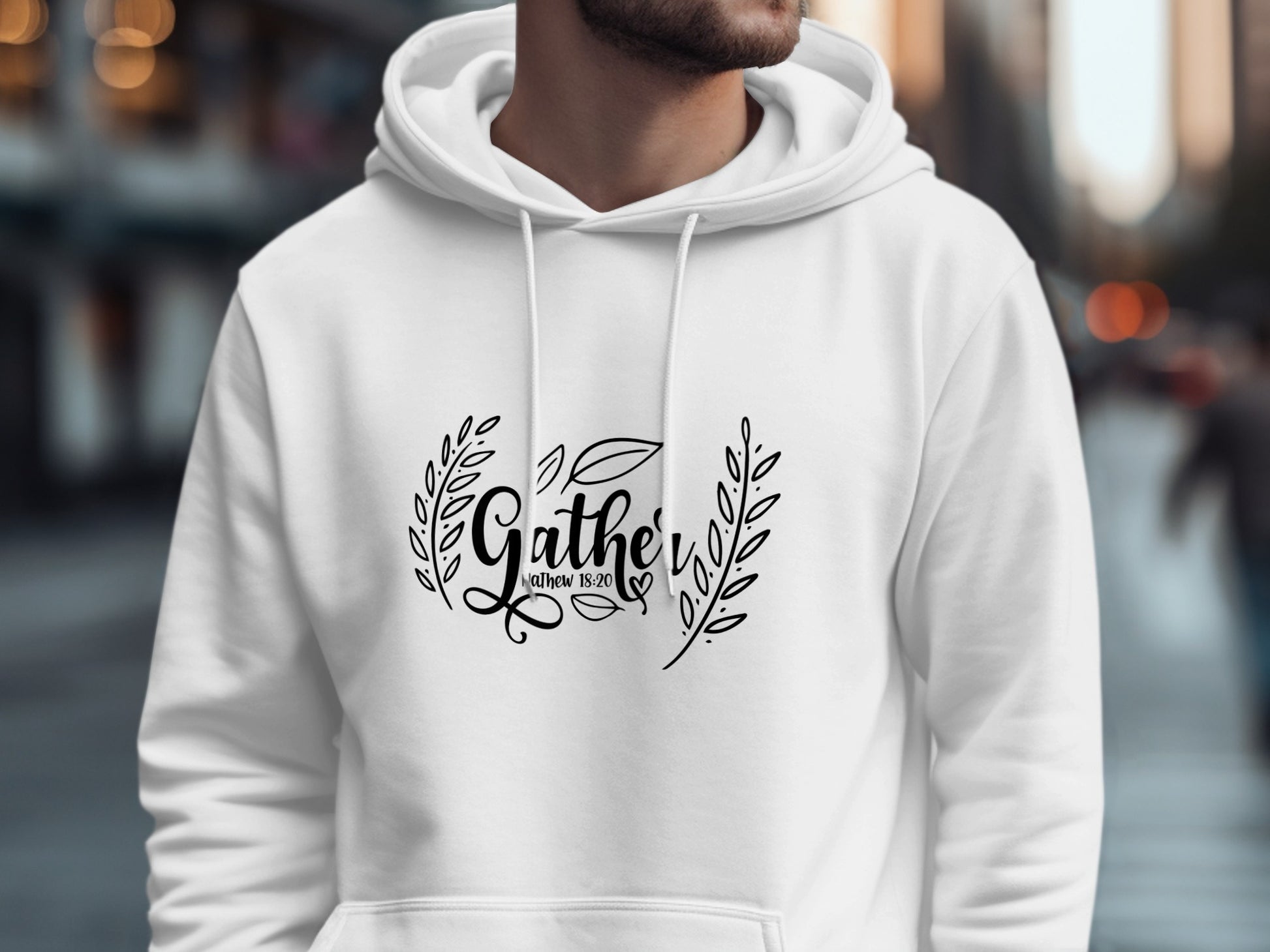 Gather Matthew 18:20 Christian Hoodie Product
