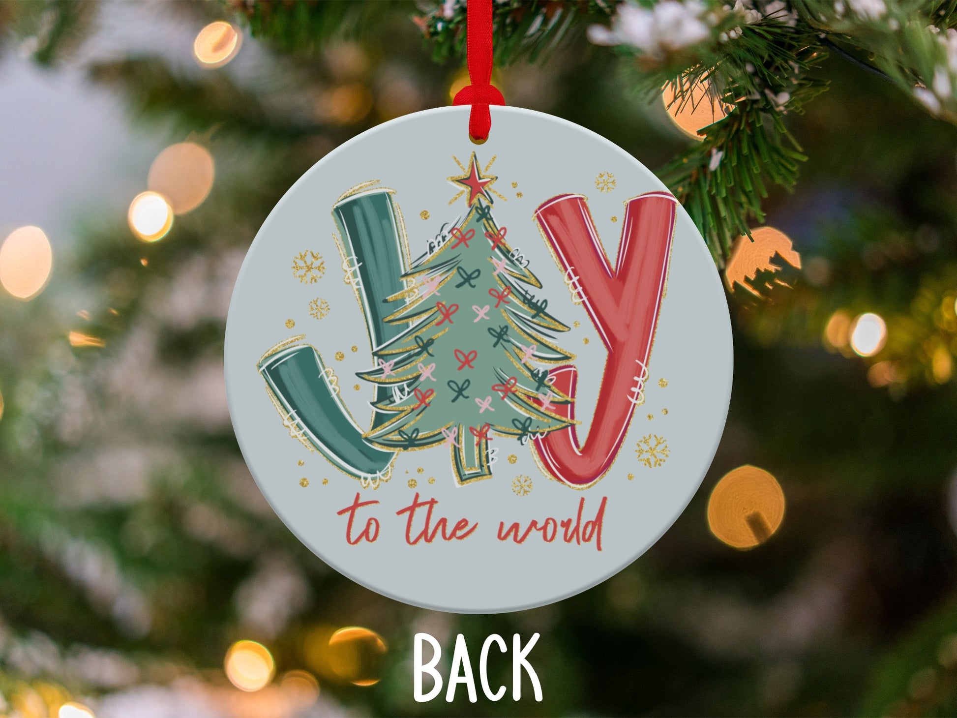 Joy to the World Christmas Tree Ornament