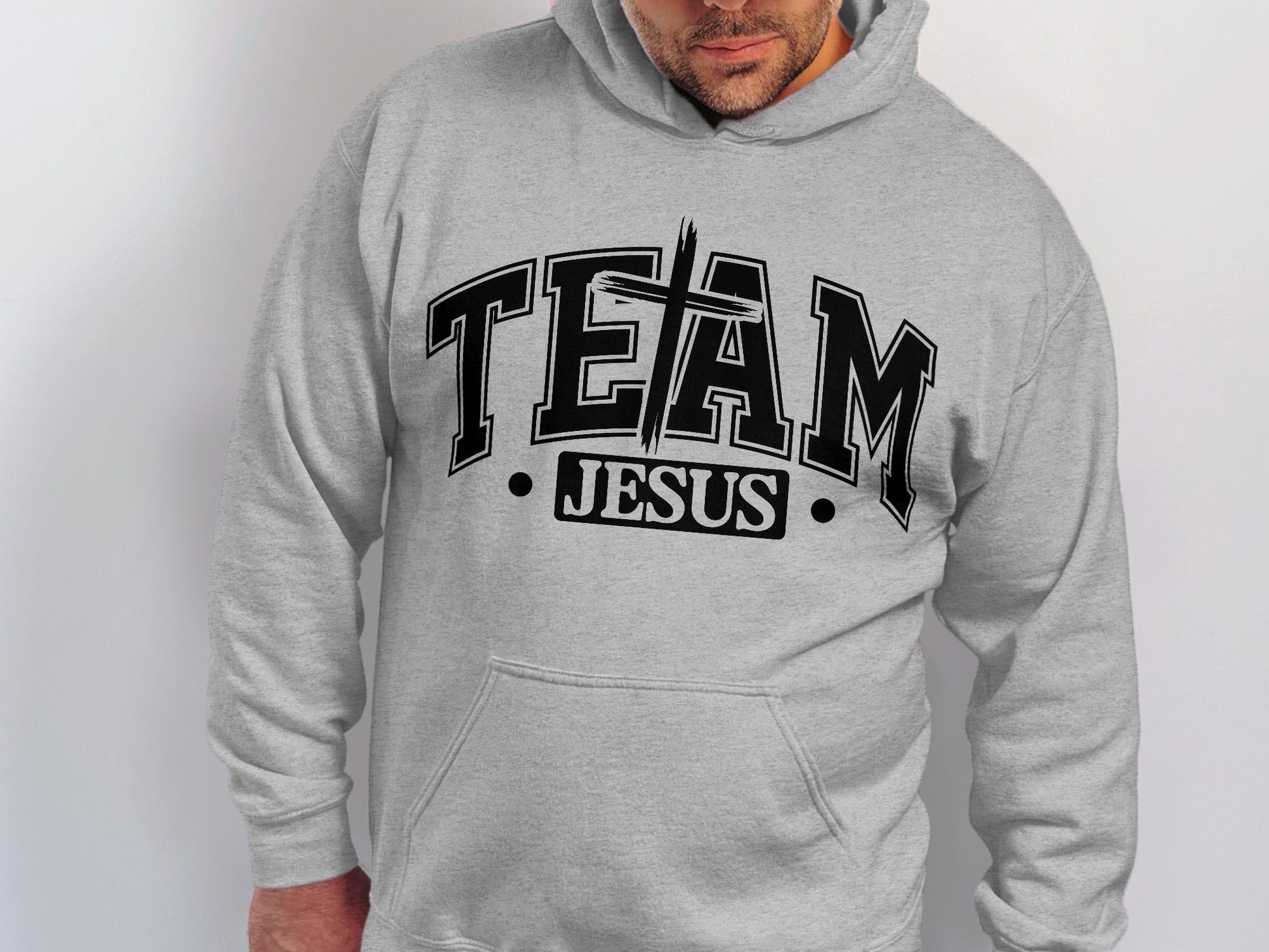 Team Jesus Bold Graphic Men's Hoodie